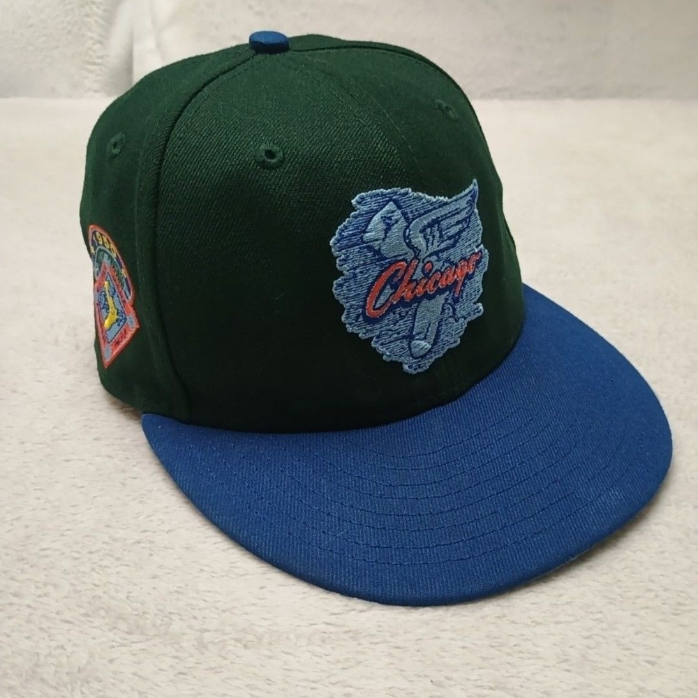 Chicago White Sox Hat Cap Fitted Mens 7 Green Blue Baseball 1950 All Star Game